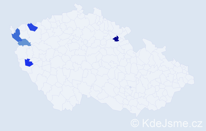 Příjmení: 'Kasenčák', počet výskytů 9 v celé ČR