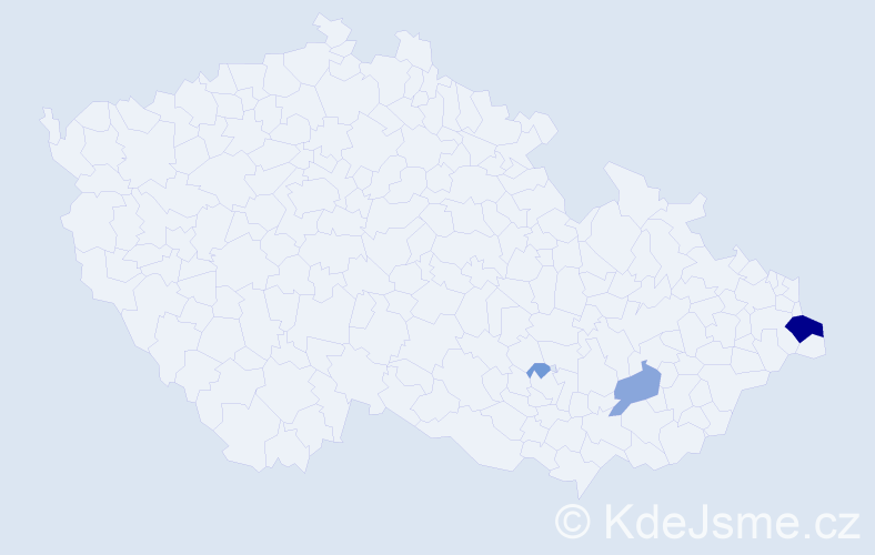 Příjmení: 'Buzášová', počet výskytů 14 v celé ČR