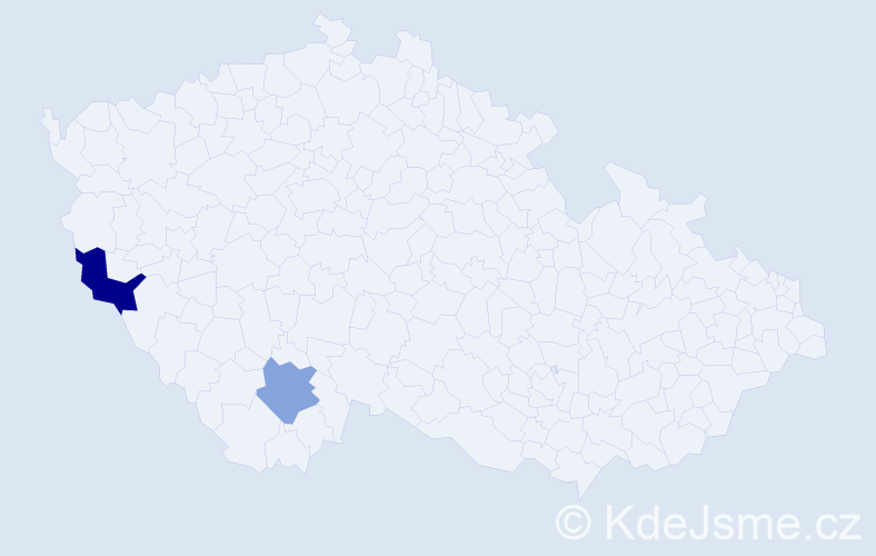 Příjmení: 'Rybianská', počet výskytů 5 v celé ČR