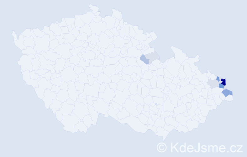 Příjmení: 'Szotková', počet výskytů 50 v celé ČR