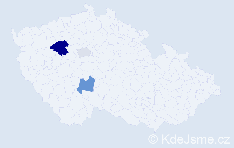 Příjmení: 'Kranlová', počet výskytů 4 v celé ČR