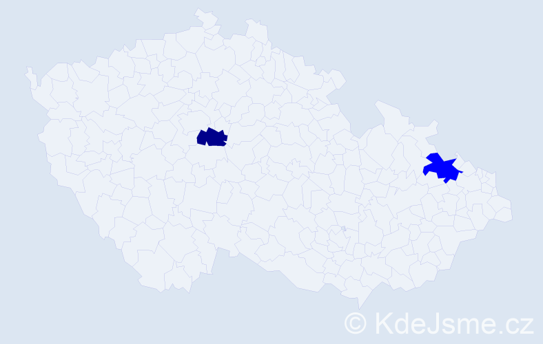 Příjmení: 'Ehrhard', počet výskytů 3 v celé ČR