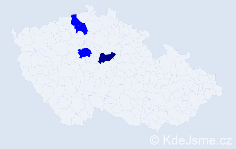 Příjmení: 'Labaiová', počet výskytů 5 v celé ČR