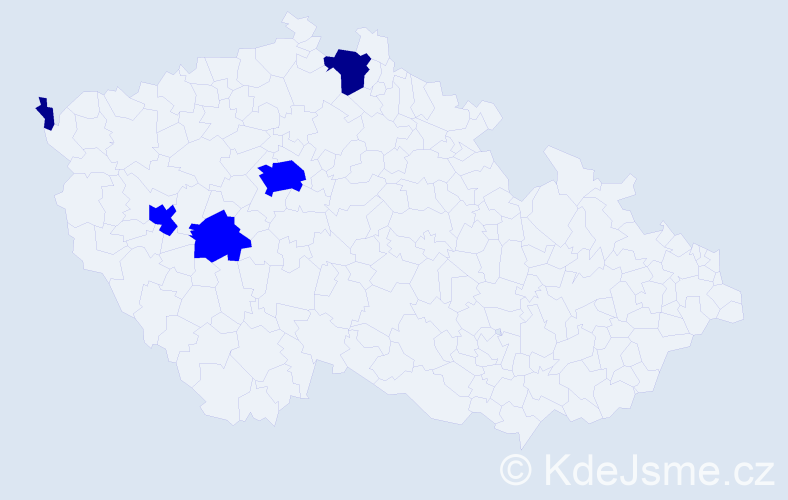 Příjmení: 'Surdu', počet výskytů 7 v celé ČR