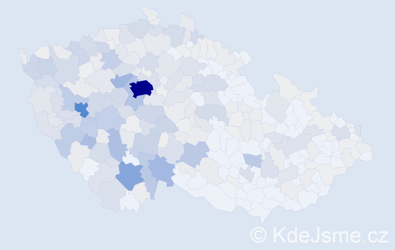 Příjmení: 'Průchová', počet výskytů 1408 v celé ČR
