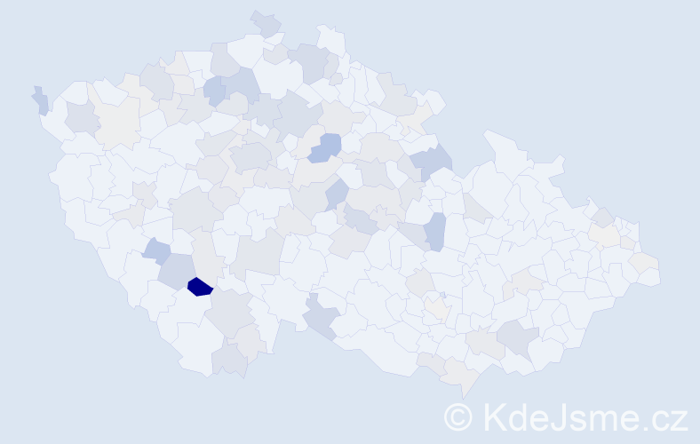 Příjmení: 'Vavruška', počet výskytů 338 v celé ČR