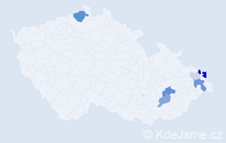 Příjmení: 'Kurusová', počet výskytů 14 v celé ČR
