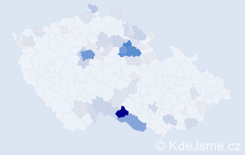 Příjmení: 'Tobolka', počet výskytů 231 v celé ČR