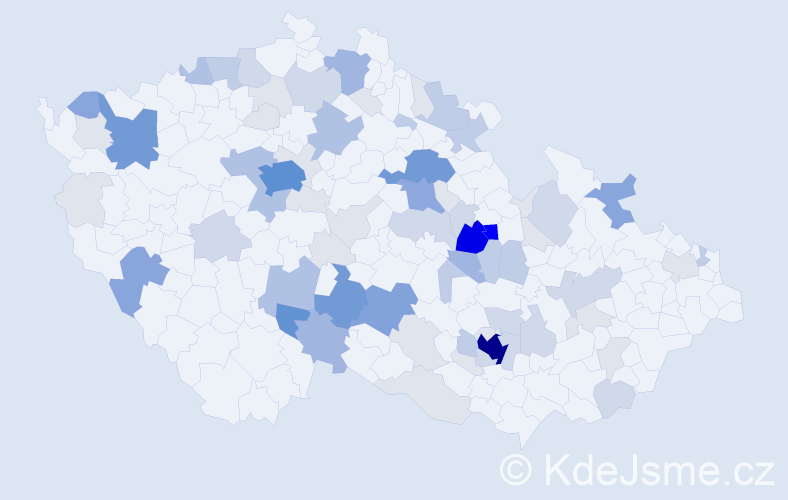 Příjmení: 'Pakosta', počet výskytů 276 v celé ČR