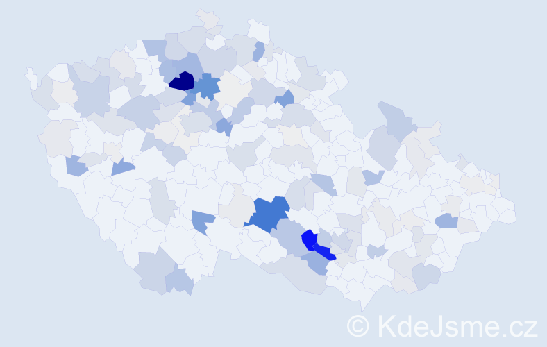 Příjmení: 'Došek', počet výskytů 506 v celé ČR