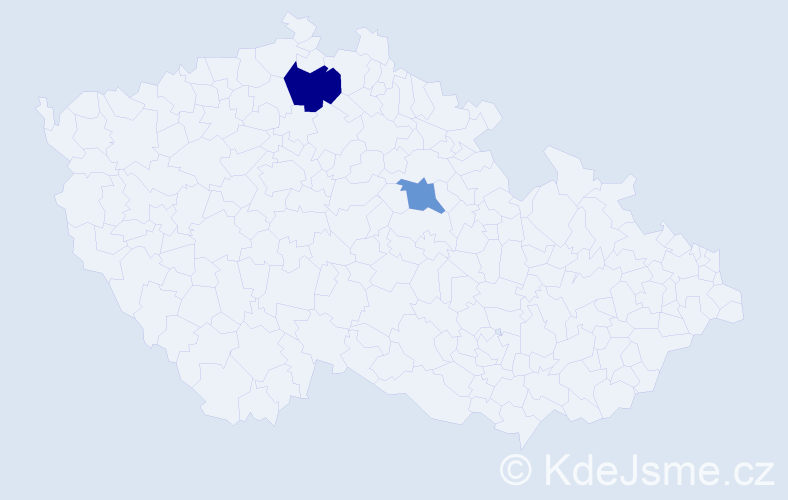 Příjmení: 'Klukasová', počet výskytů 3 v celé ČR