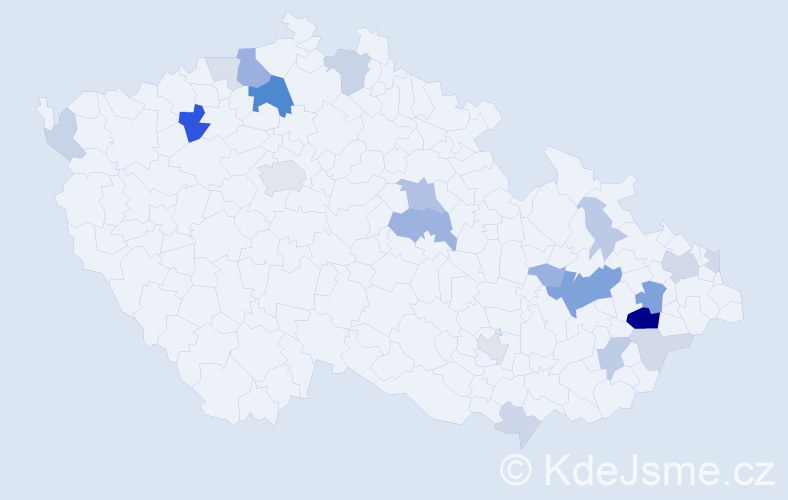 Příjmení: 'Sulovská', počet výskytů 62 v celé ČR