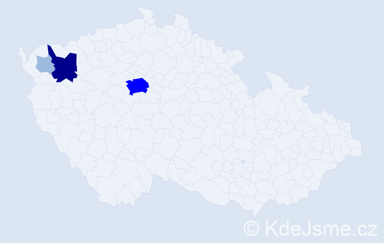 Příjmení: 'Zankl', počet výskytů 8 v celé ČR