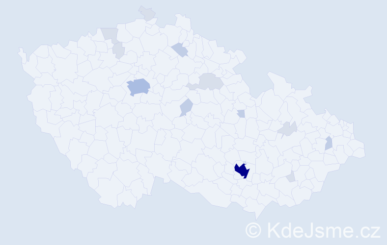 Příjmení: 'Pustaj', počet výskytů 38 v celé ČR