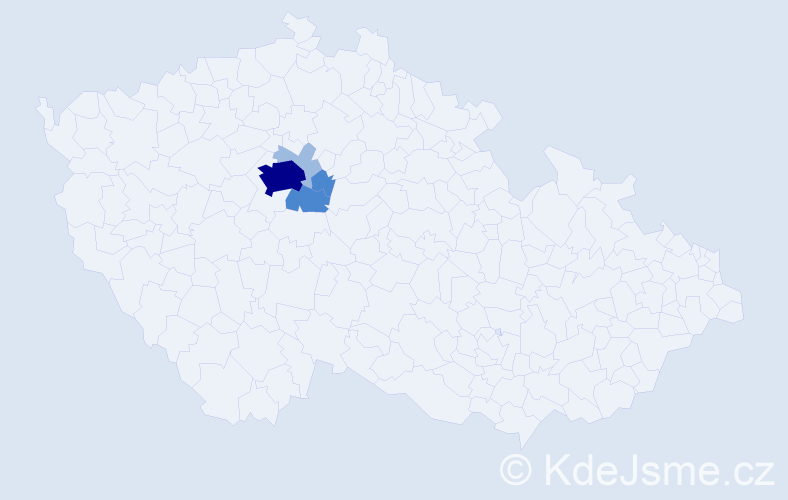 Příjmení: 'Gronwaldt', počet výskytů 9 v celé ČR