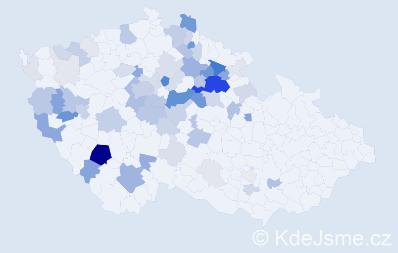 Příjmení: 'Kadečková', počet výskytů 228 v celé ČR