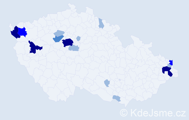 Příjmení: 'Lenárt', počet výskytů 31 v celé ČR