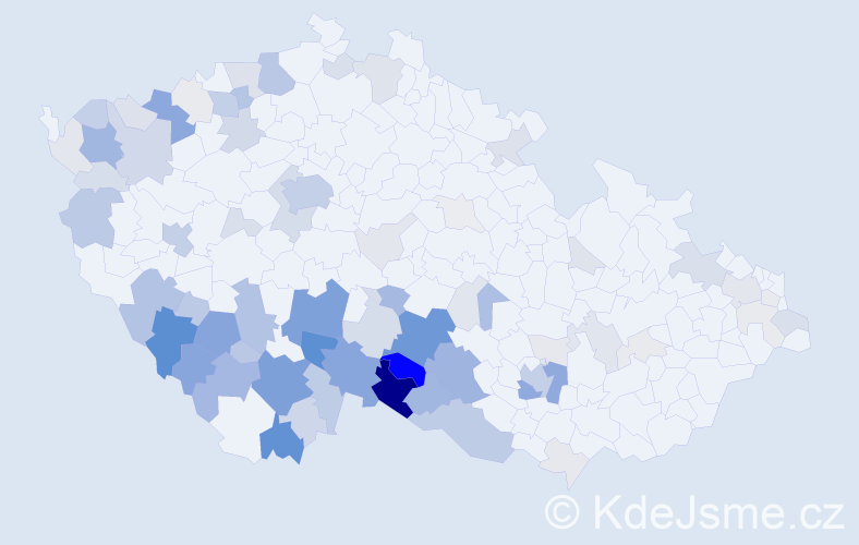 Příjmení: 'Chalupská', počet výskytů 325 v celé ČR