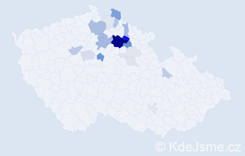Příjmení: 'Rančák', počet výskytů 53 v celé ČR