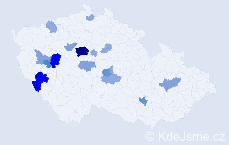 Příjmení: 'Weingärtnerová', počet výskytů 44 v celé ČR