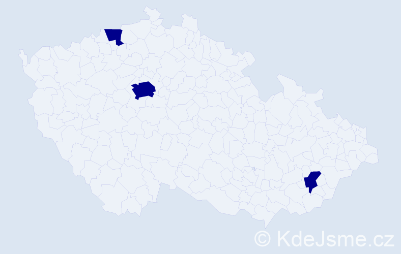 Příjmení: 'Akin', počet výskytů 3 v celé ČR