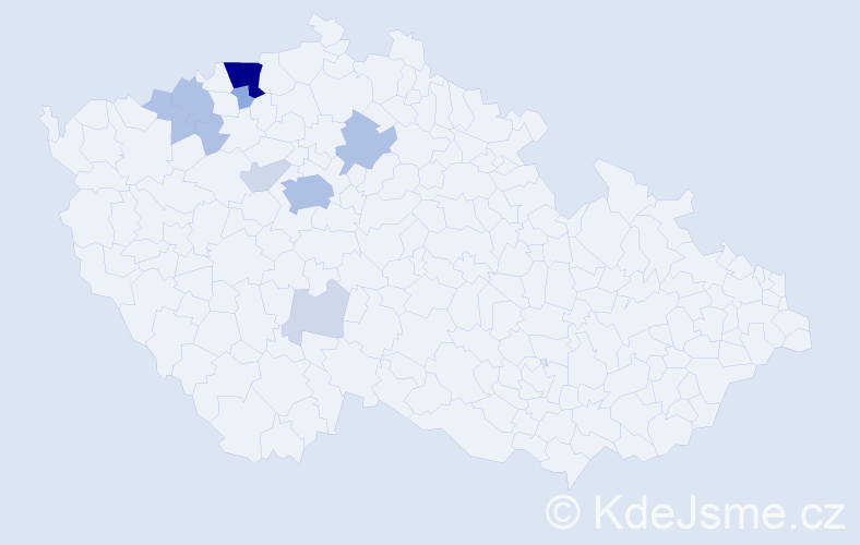 Příjmení: 'Vršatová', počet výskytů 30 v celé ČR