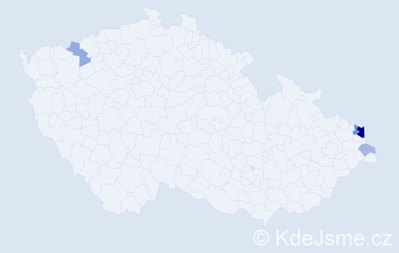 Příjmení: 'Rewenda', počet výskytů 12 v celé ČR
