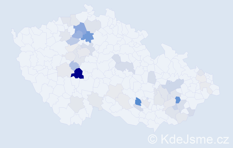 Příjmení: 'Valsová', počet výskytů 124 v celé ČR