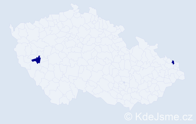 Příjmení: 'Čenka', počet výskytů 2 v celé ČR