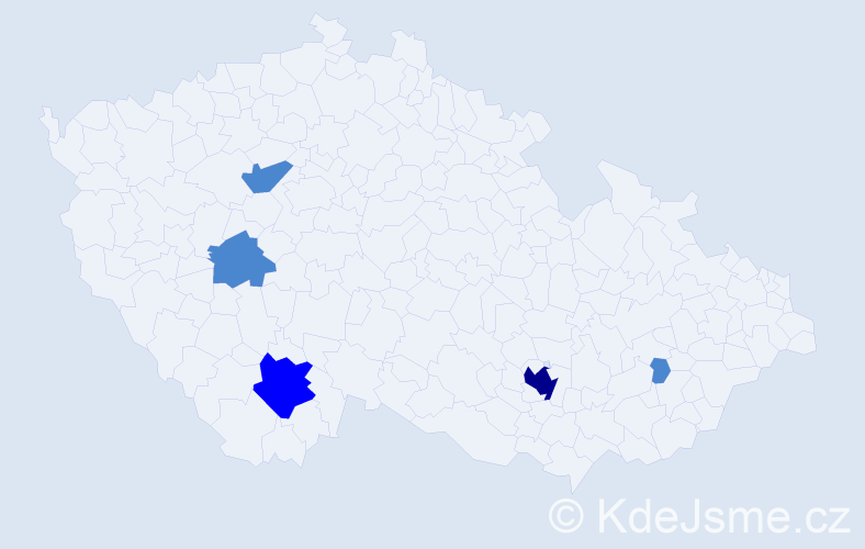 Příjmení: 'Wiktorová', počet výskytů 8 v celé ČR