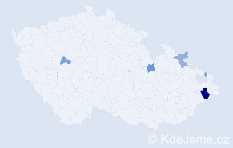 Příjmení: 'Drobniak', počet výskytů 8 v celé ČR