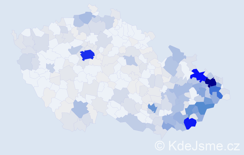 Příjmení: 'Chovancová', počet výskytů 1515 v celé ČR