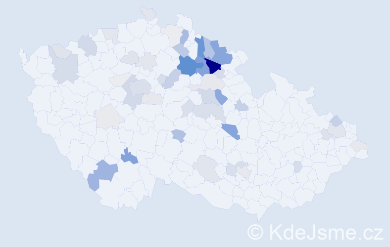 Příjmení: 'Puš', počet výskytů 188 v celé ČR