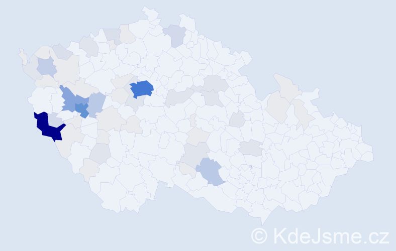 Příjmení: 'Královec', počet výskytů 211 v celé ČR