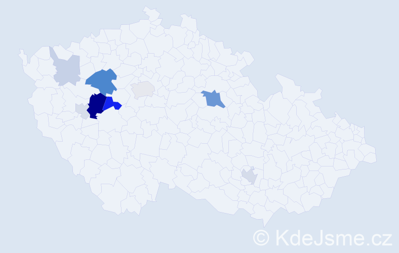 Příjmení: 'Sommr', počet výskytů 25 v celé ČR