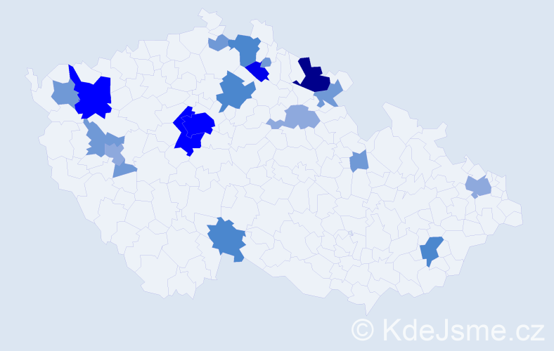 Příjmení: 'Sunek', počet výskytů 52 v celé ČR