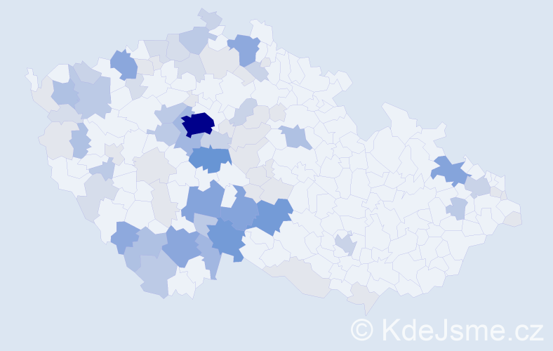 Příjmení: 'Šetková', počet výskytů 254 v celé ČR