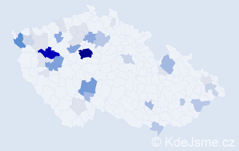 Příjmení: 'Holota', počet výskytů 142 v celé ČR