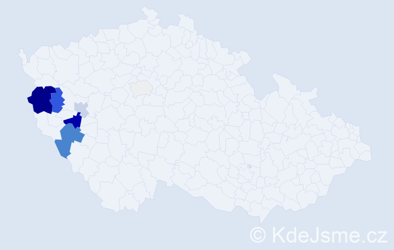 Příjmení: 'Plincelnerová', počet výskytů 21 v celé ČR