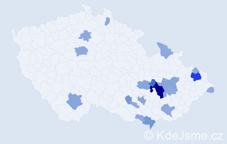 Příjmení: 'Kamená', počet výskytů 46 v celé ČR