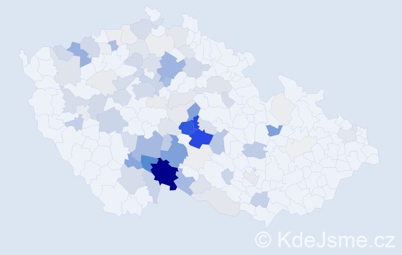 Příjmení: 'Míchal', počet výskytů 327 v celé ČR
