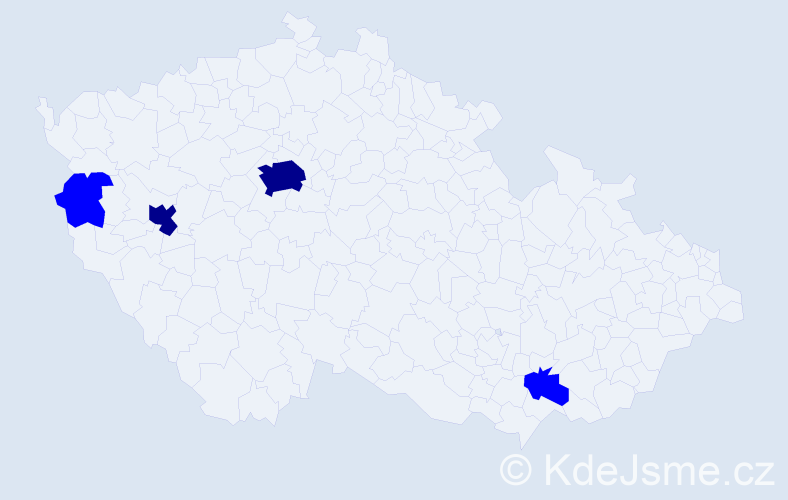 Příjmení: 'Pulerová', počet výskytů 6 v celé ČR