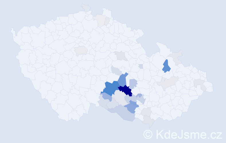 Příjmení: 'Cejnek', počet výskytů 156 v celé ČR
