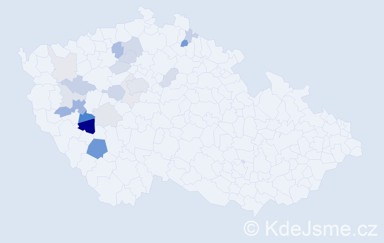 Příjmení: 'Tafatová', počet výskytů 58 v celé ČR