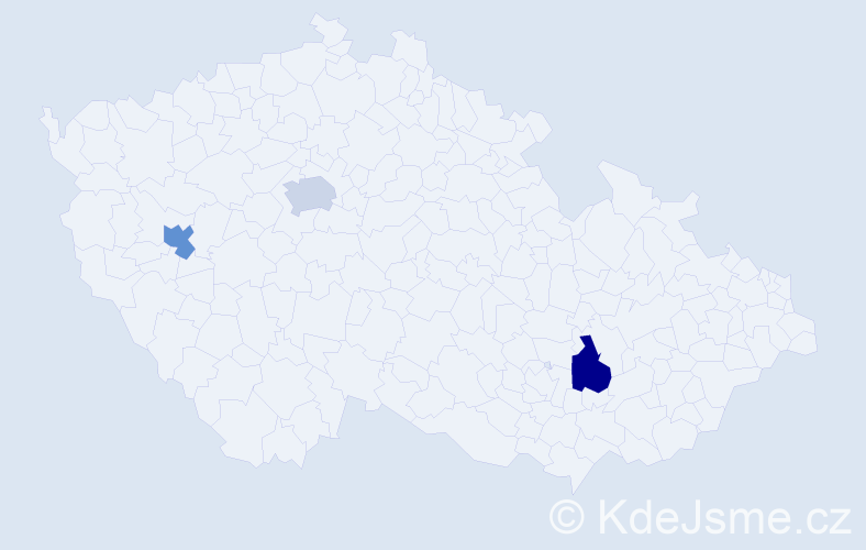 Příjmení: 'Burdeina', počet výskytů 3 v celé ČR