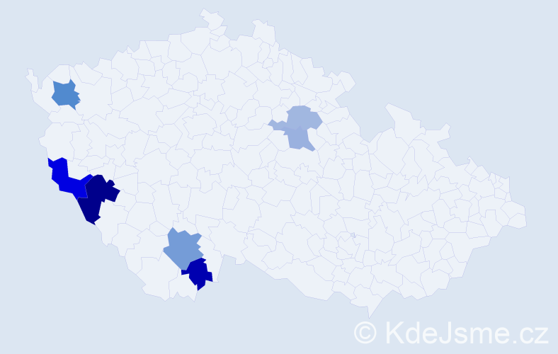 Příjmení: 'Braunfuchsová', počet výskytů 12 v celé ČR