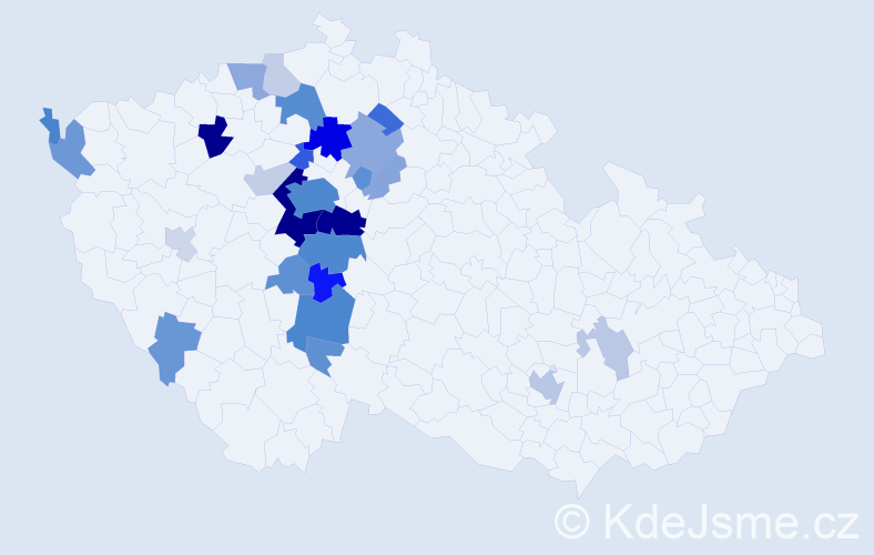 Příjmení: 'Čelikovská', počet výskytů 92 v celé ČR
