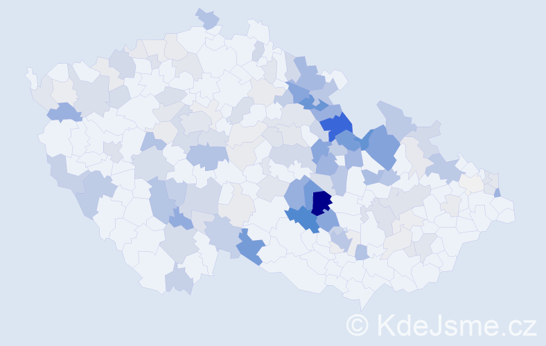 Příjmení: 'Koukolová', počet výskytů 455 v celé ČR