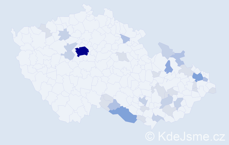Příjmení: 'Tauferová', počet výskytů 81 v celé ČR