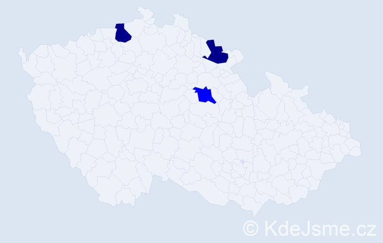 Příjmení: 'Macharovská', počet výskytů 5 v celé ČR